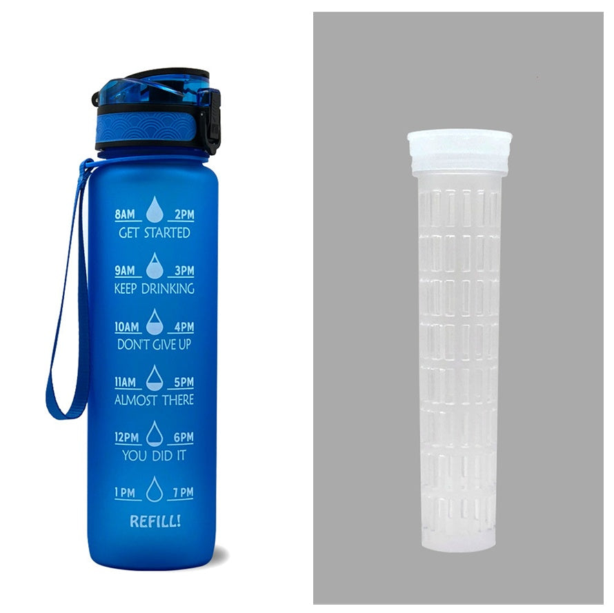 Motivational Water Bottle 1L – BPA-Free Tritan with Time Marker