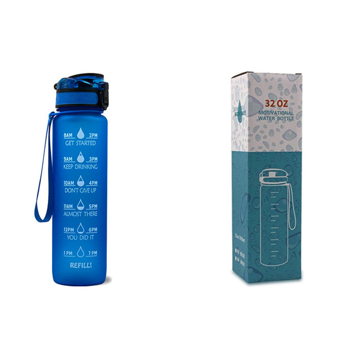 Motivational Water Bottle 1L – BPA-Free Tritan with Time Marker
