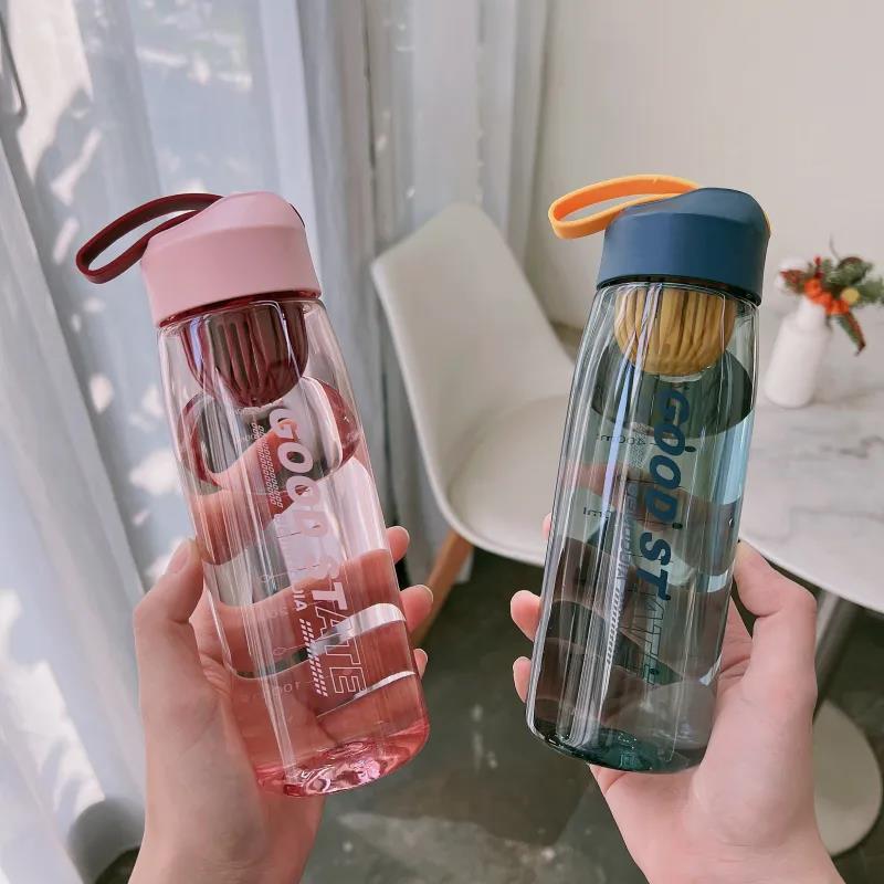 BPA-Free Sports Water Bottle with Filter Screen & Strap