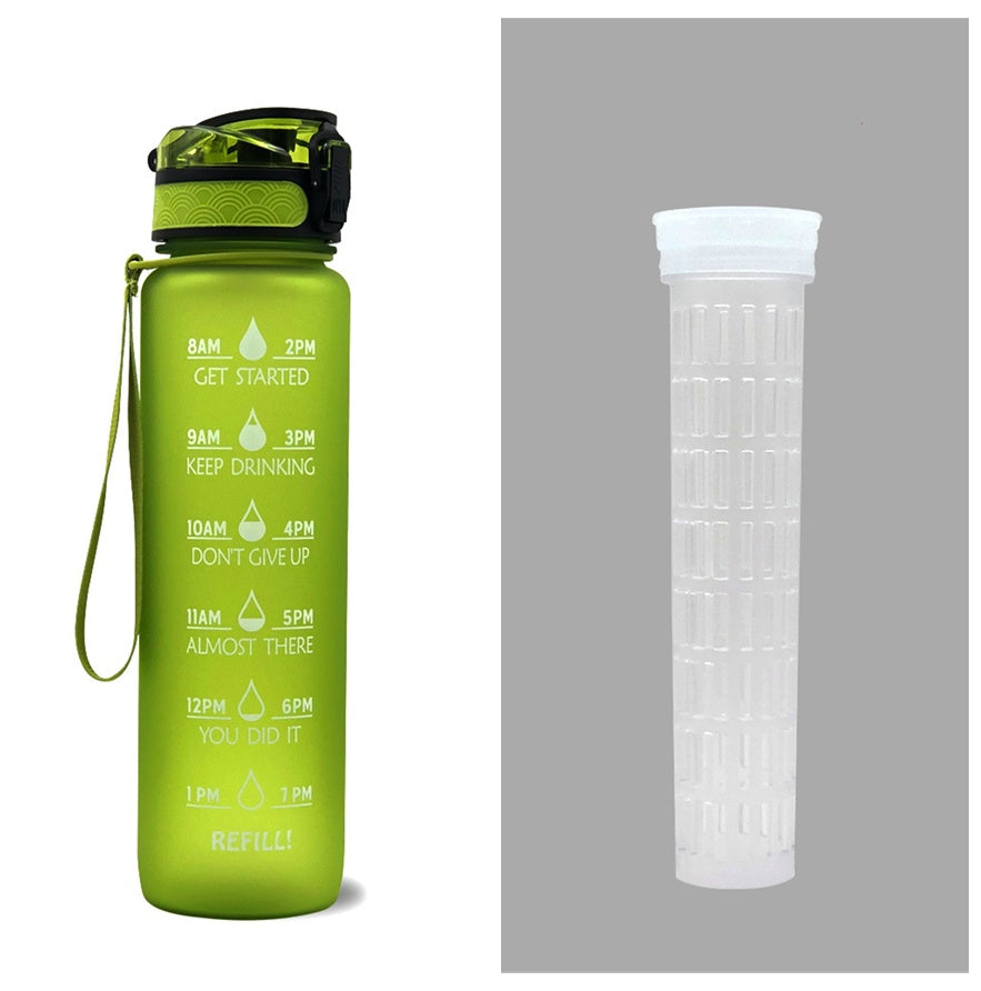 Motivational Water Bottle 1L – BPA-Free Tritan with Time Marker